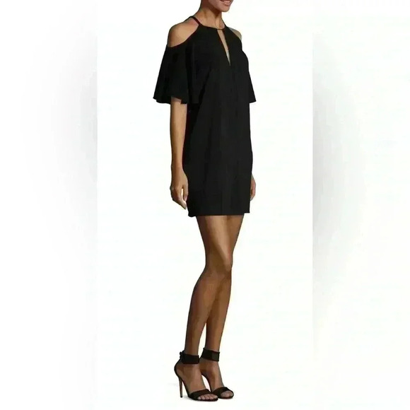 Rachel‎ Zoe Andrea Cold Shoulder Black Mini Shift Dress Women’s Size 2 NWT - Picture 2 of 15